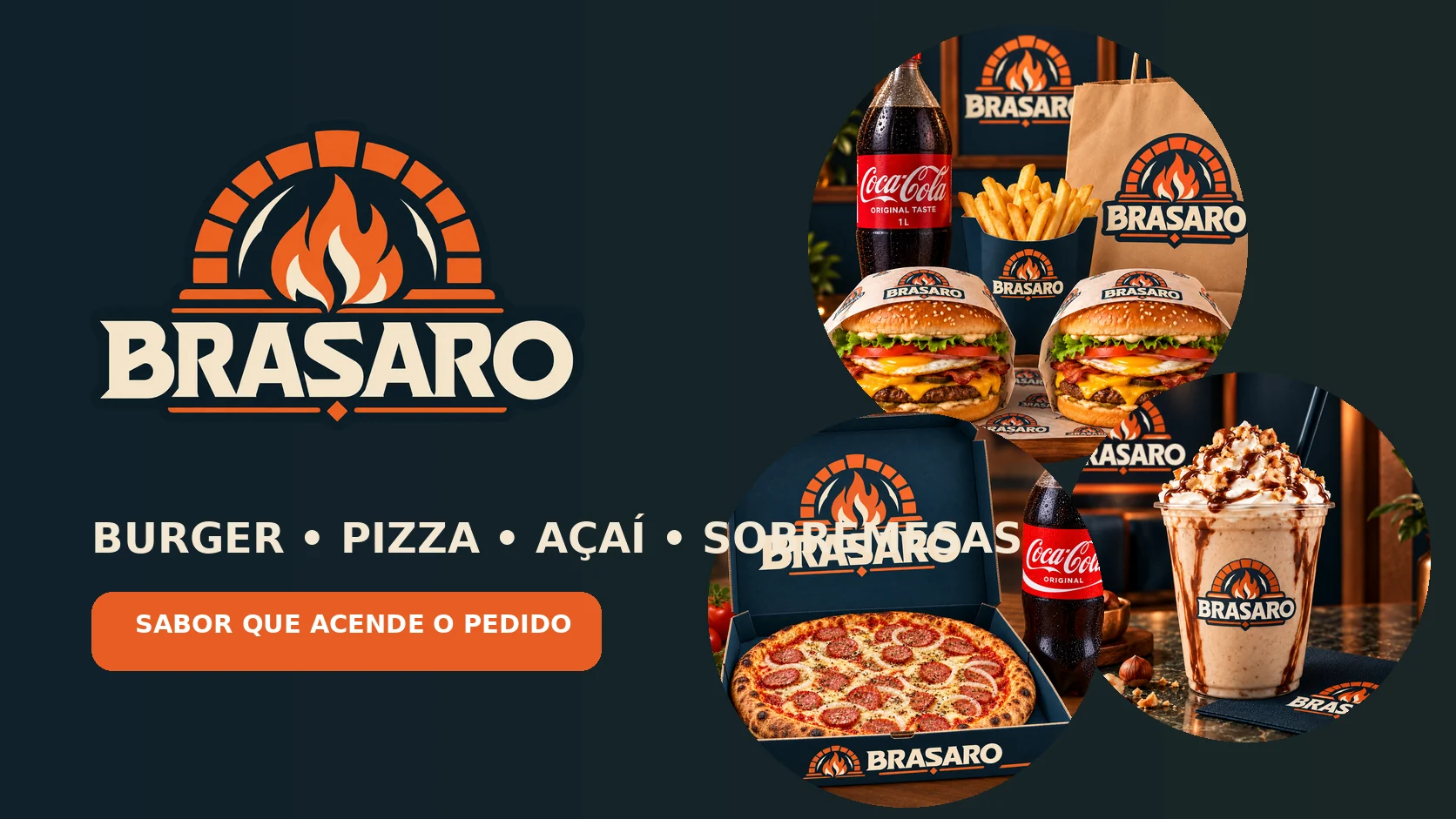 Hambúrgueres e pizzas artesanais Brasaro